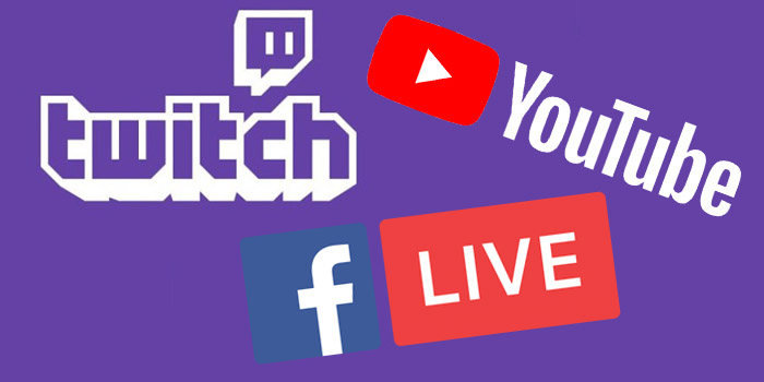 Multi streaming on YouTube, Facebook, and Twitch