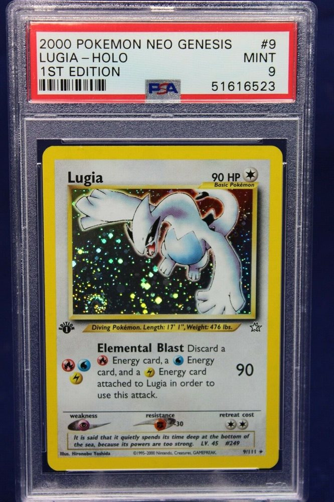 1st Edition Neo Genesis Lugia Most expensive Pokémon card 